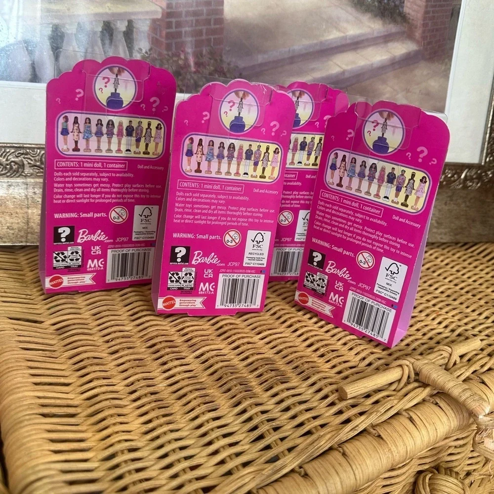 New Barbie Land Lot of 4 Color Change Reveal Mini Doll 1.5